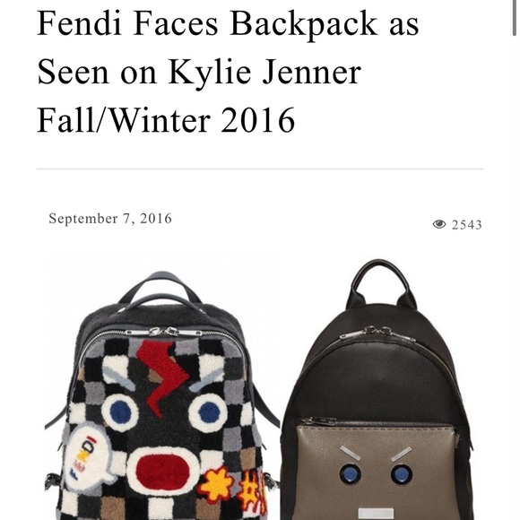 *SOLD*Fendi Selleria No Words Fendi Faces Backpack - Picture 10 of 11